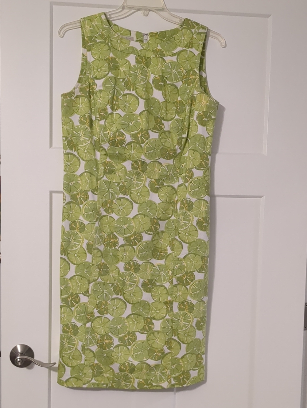 Talbots Floral Shift Dress in Green & White Size 12